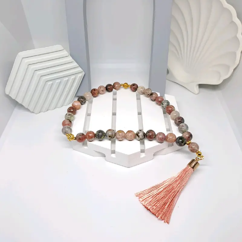 TASBIH BATU RED PALEM 8MM 33BUTIR+LAFADZ ALLAH 3