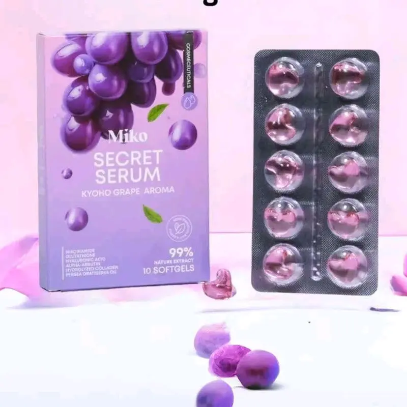 (combo 2 hộp) đỏ+ tím serum miko mafinze dưỡng ẩm - cấp nước - làm sạch sâu _ giảm khô - dưỡng hồng làm thơm cobe 1