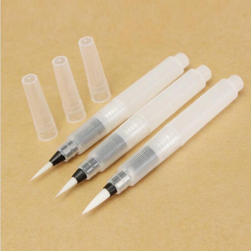 Bộ Dụng Cụ Vẽ Nước, 3 Cái, Bút Mực Phi Công, Cọ Vẽ, Màu Nước 6