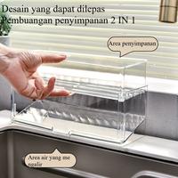 Gambar Vixplorn Rak Sponge Sabun Cuci Piring Wastafel Estetik Rak Cuci Piring Rak Dinding Wastafel Multifungsi Plastik Rak Dinding Wastafel Multifungsi  Rak Wastafel Tempat Penyimpanan Spons Rak Sponge Sabun Cuci Piring Rak Pengering Sponge Sabun - A-Transparan dari Vixplorn official Kab. Tangerang 4 Tokopedia