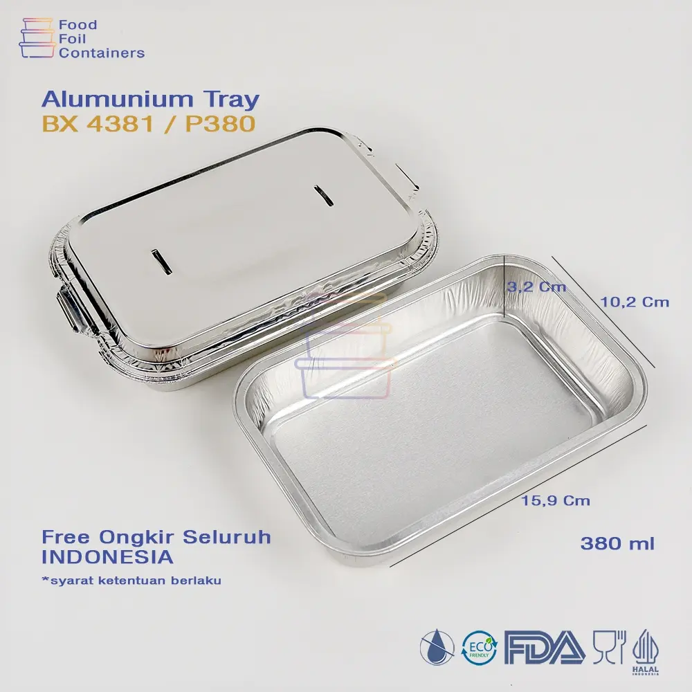 alumunium foil BX 4381 / mentai rice / wadah dimsum