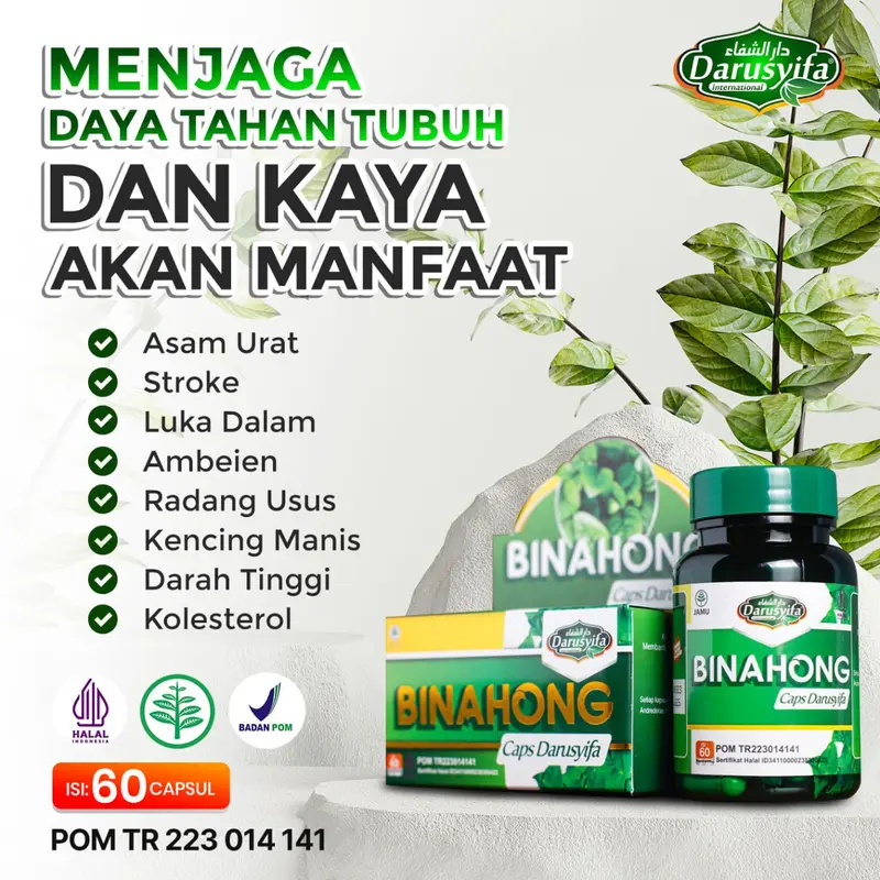 Kapsul Binahong Untuk Kolesterol asam urat & Luka operasi 1