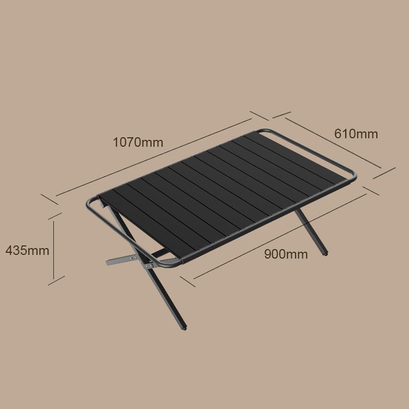 YUANTOOSE Folding Camping Table Aluminum Roll-up Table Portable Picnic Table for Outdoor Camping Picnic BBQ Beach Backyard foldable  chair 5