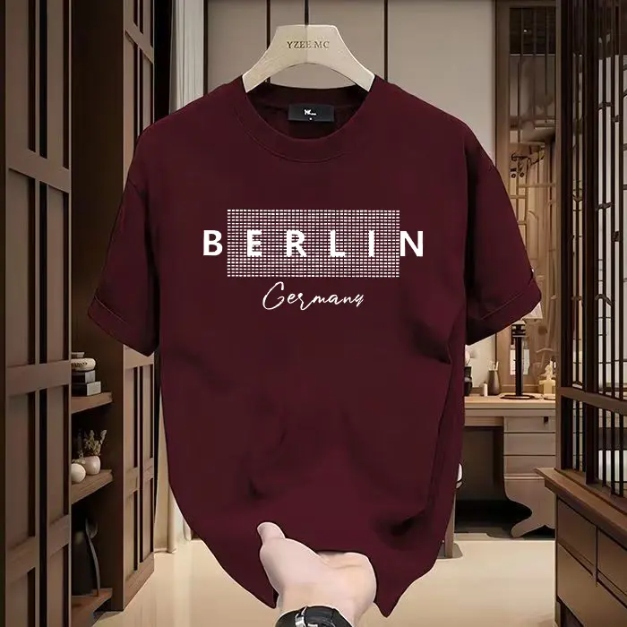 Bán Chạy Nhất, Thời Trang Áo Thun Cotton Ngắn Tay Mùa Hè, Dành Cho Nam Và Nữ, Xu Hướng 2024, Cổ Tròn, In Chữ Mới, Dáng Rộng Vừa Vặn, Áo