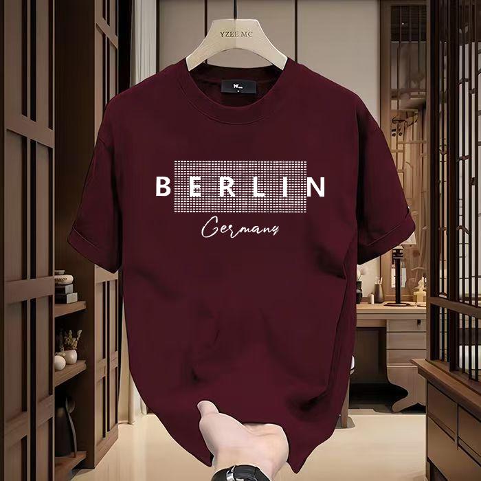 Product Introduction of Áo Thun Cotton Ngắn Tay Mùa Hè, Dành Cho Nam Và Nữ, Xu Hướng Cổ Tròn 2024, In Chữ Mới, Dáng Rộng Vừa Vặn, Thích Hợp Cho Nam Và Nữ, Áo Phông, 2024 Menswear Unisex 1
