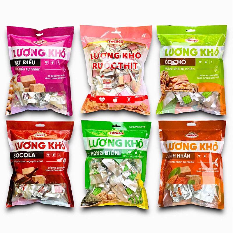  Lương khô FUCUCO đủ vị 400g gói  26 viên  - Snack Ăn Vặt Food 