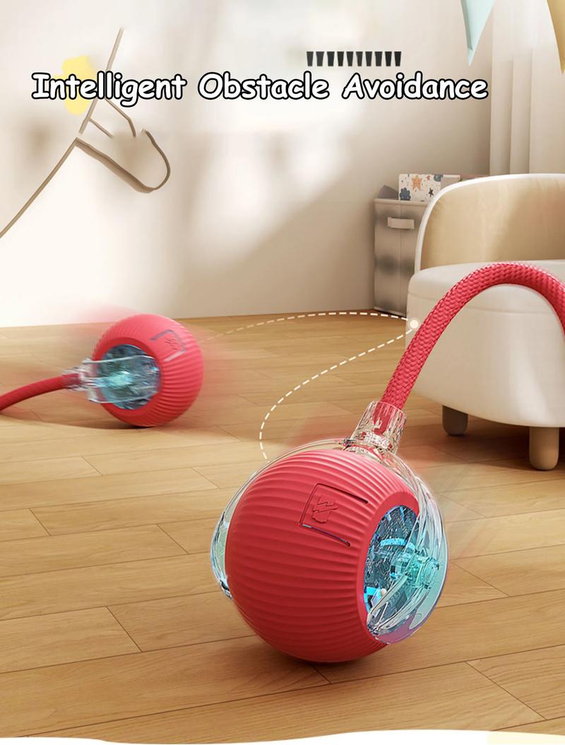 Product Introduction of New Cat Interactive Ball Toy Automatic Rolling Ball Faux Tail Rechargeable Smart Pet Electric Toy Dog Cat Training Imitate Mouse 26