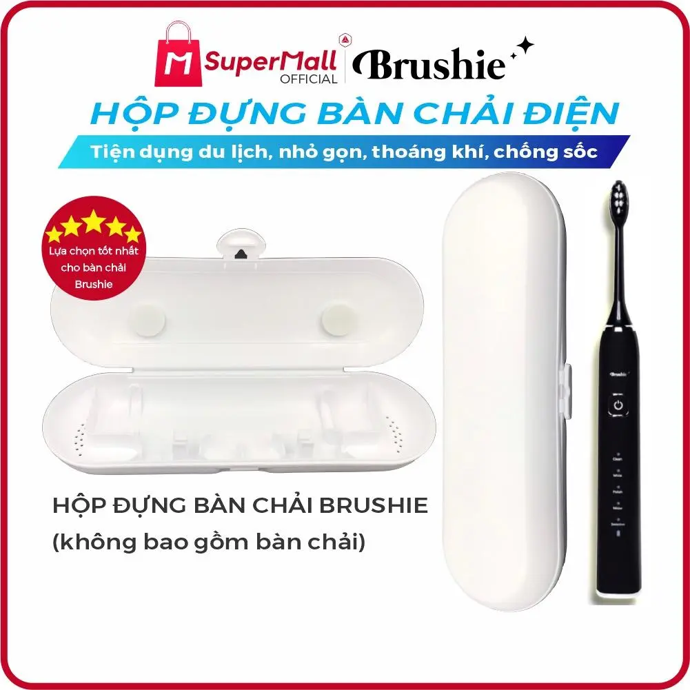 Hộp đựng bàn chải điện Brushie, hộp đựng bàn chải du lịch đa năng, chống sốc, sang trọng, tinh tế