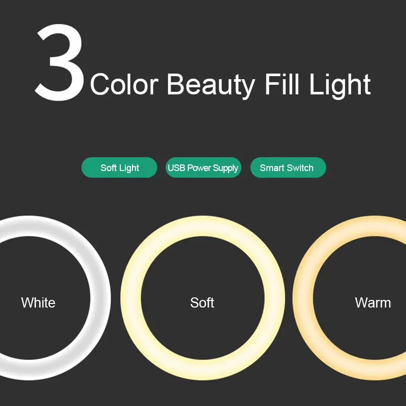 Phone Holder Ring light 40Cm 50Cm +Tripod +2 Holder HP Ring light Tripod Mini Stand HP Live stream Selfie Make Up Vlog 5