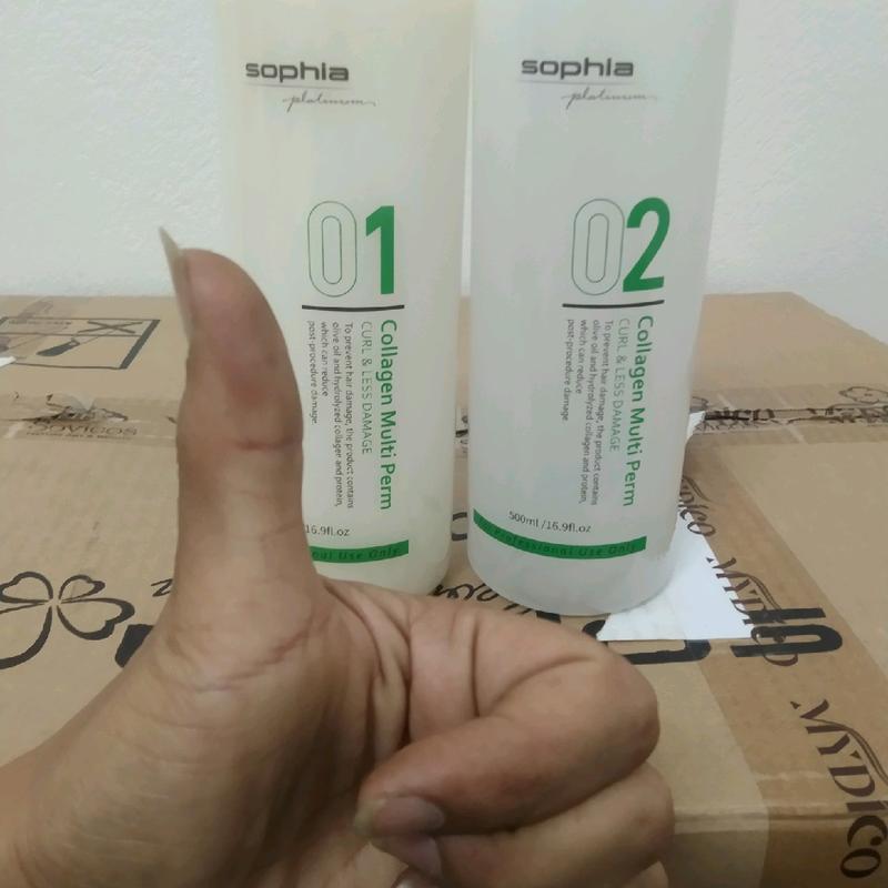 uốn tóc colaghen sophia platium 500ml curl hair 1