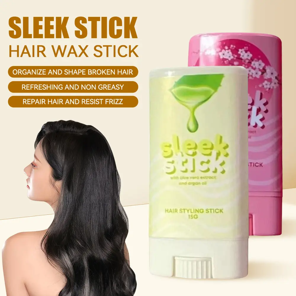 15g Sleek Stick Hair Styling Wax Aloe Vera Styling Argan Extract Sunflower Oil Stick long lasting