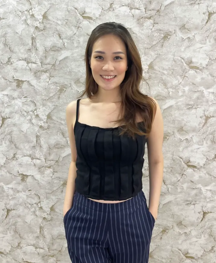 MODAVIE - VIVIAN TANKTOP Korean Crop Tanktop Rample Wanita Melar Rib Atasan Kamisol