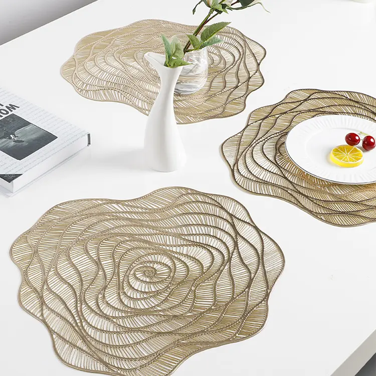 Ideame Placemat PVC GratoWaterproof Tatakan Piring Bulat Elegan 2