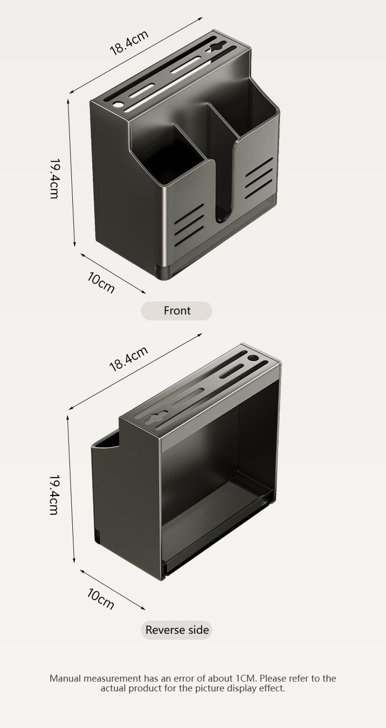 Product Introduction of udmall.sg Multi-functional Chopsticks Knife Spoon Holder Kitchen All-in-One Wall-mounted Storage Organizer Rack Steel Set Utensils Stainless 27