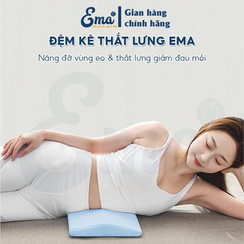 Gối kê thắt lưng tam giác Ema - Giảm đau thắt lưng cho người thoát vị đĩa đệm, bà bầu
