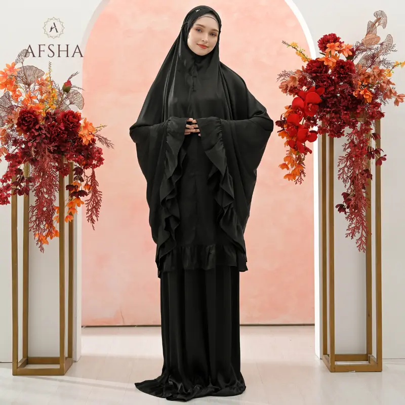 Afsha - Mukena Dewasa Raima 2in1 Series (Free Sajadah, Pouch & Box Hampers) 3