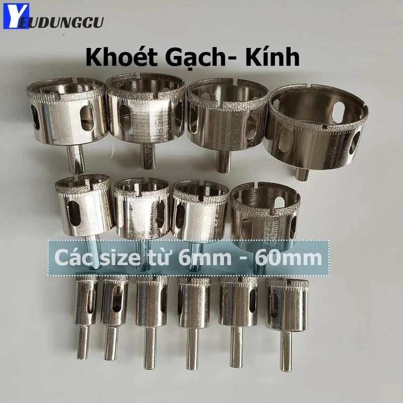 Mũi Khoét Gạch Men, Kính - Đa Kích Thước 6mm - 60mm | Hợp Kim Cao Cấp, Bền Bỉ khoan  lỗ