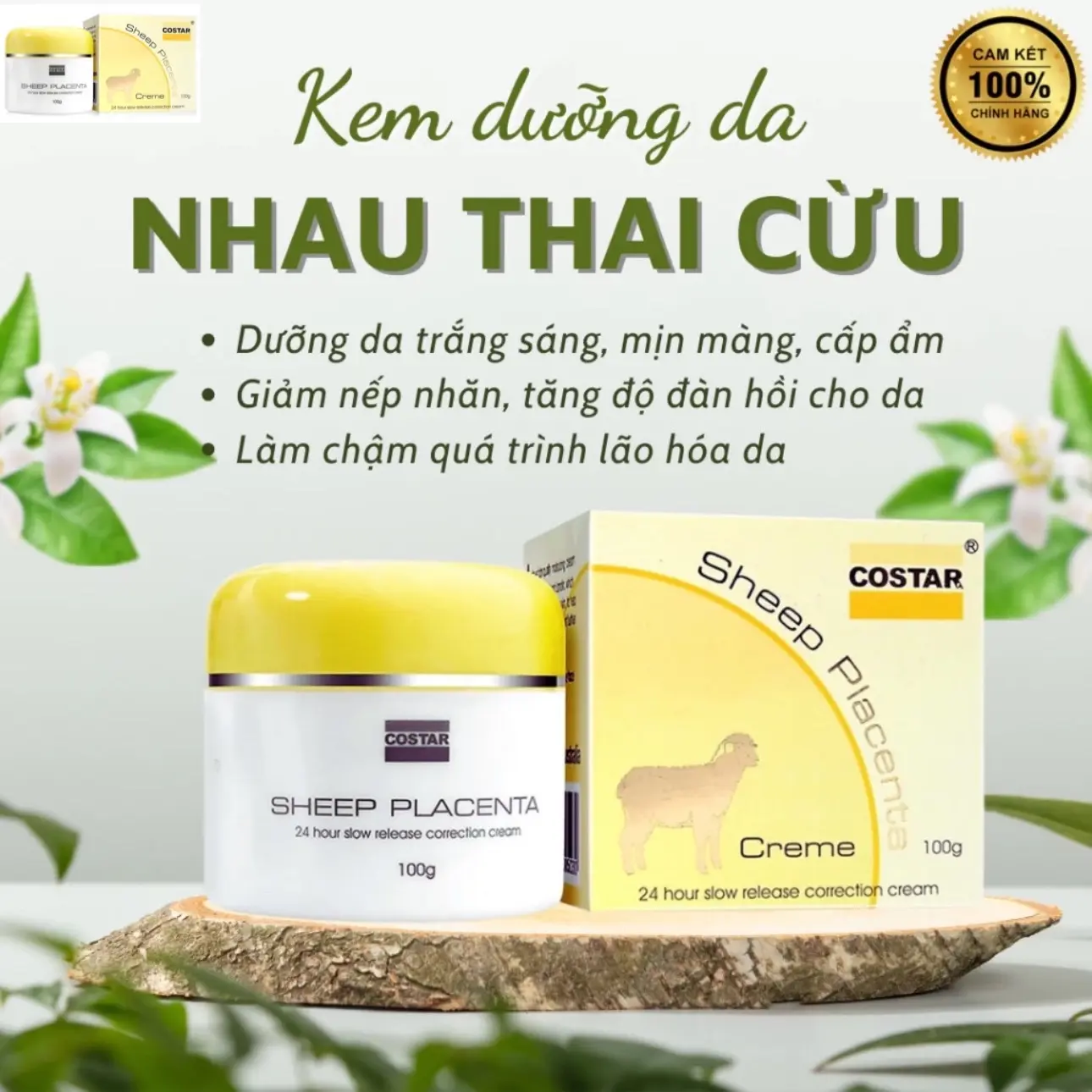 Kem Dưỡng Da Nhau Thai Cừu Costar Sheep Placenta Cream Úc