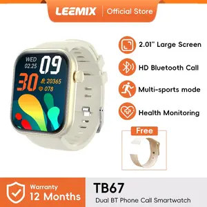 [2025 NEW]Leemix Smartwatch TB67D | Hi-Fi Sound Music  | NFC Support | Bluetooth Call | Custom Wallpaper | Android IOS