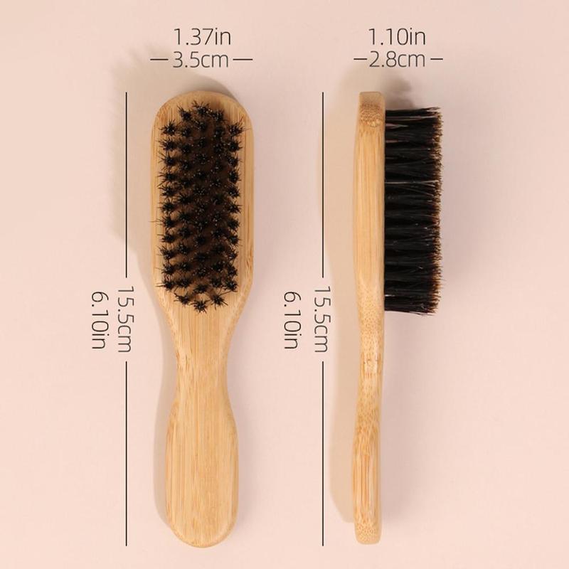 Product Introduction of Bamboo Handle Hair Brush, Hair Detangling & Styling Tool, Hairdressing Comb for Men, Professional Hair Styling Tools for Barber 1