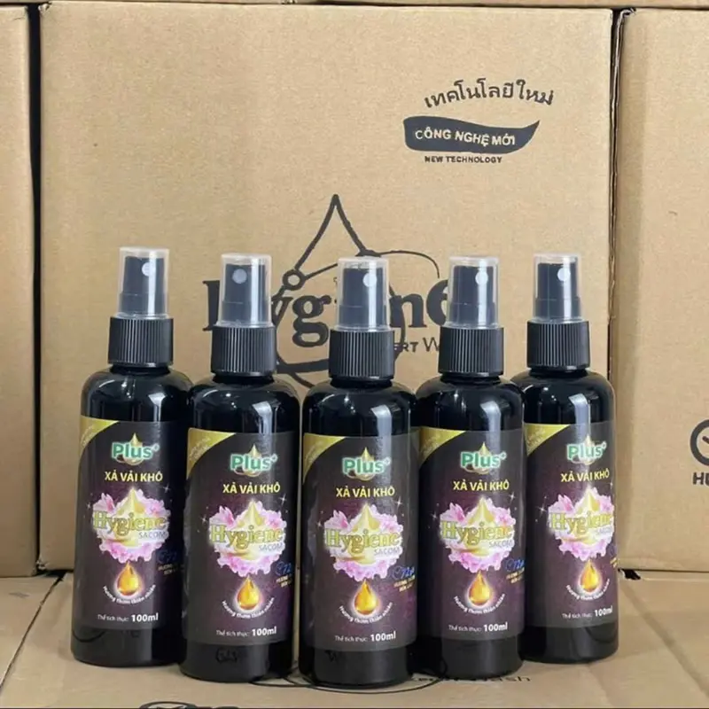 ( Combo 3 Chai ) Nước xả vải khô Hygiene Plus+ dạng xịt - Dung tích 100ml Làm Sạch Xịt Thơm Quần Áo 4