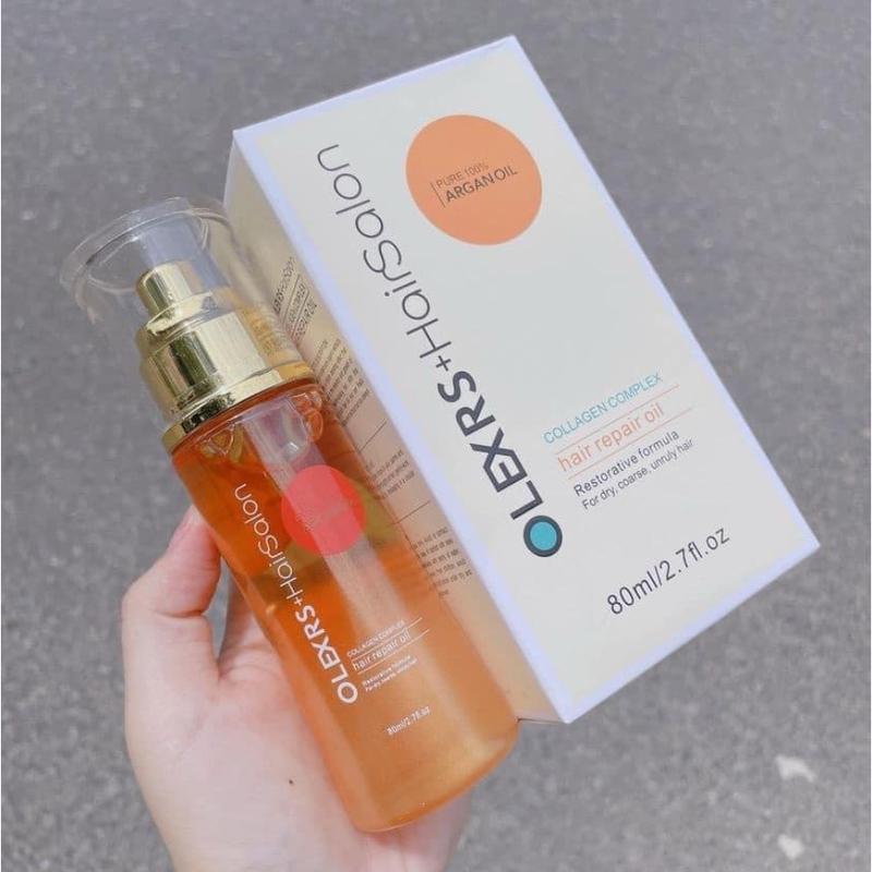 Tinh Dầu Dưỡng Tóc Olexrs HairSalon Collagen Complex Hair Repair Oil 80ml Phục Hồi Tóc Khô Xơ Chẻ Ngọn 80ml 0