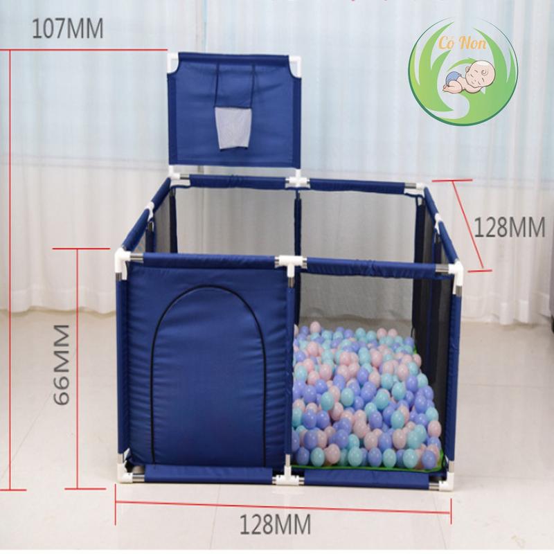 Quây bóng cho bé-Quây bóng hình vuông khung inox vải dù chắc chắn.Tặng ngay 20 bóng. 9