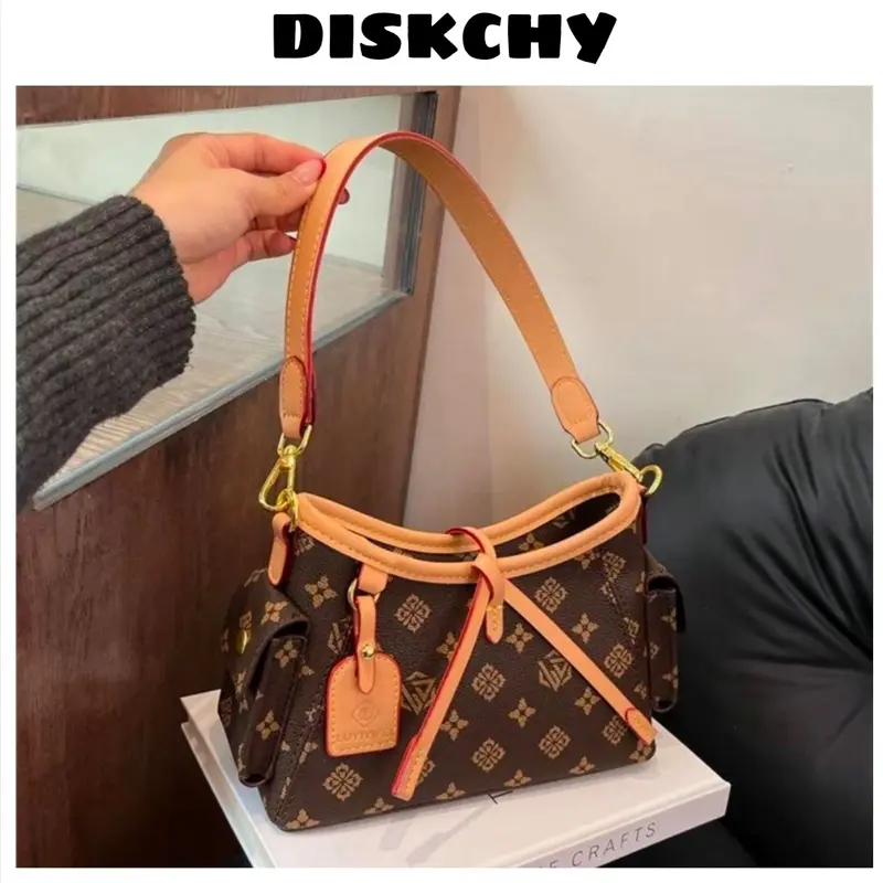 [Xem Đánh Giá Ảnh Thật] Túi xách nữ, túi đeo chéo dáng hộp hoạ tiết V…L sang chảnh da đẹp basic AT187 2