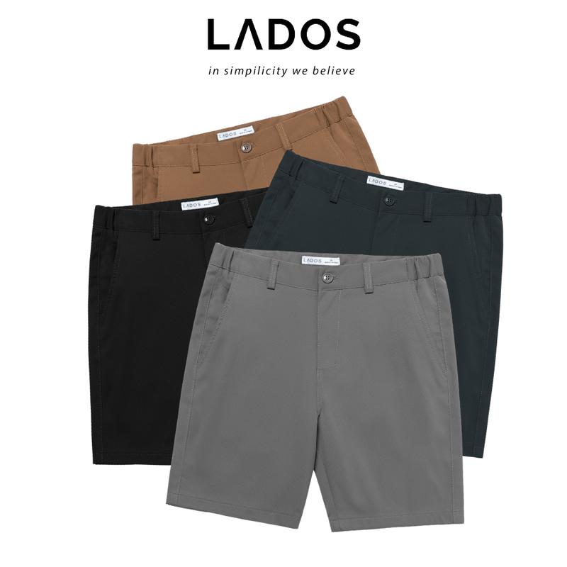 Quần Short Kaki Cao Cấp Nam LADOS - 4134 - Form Chuẩn Mềm Mại Hạn Chế Xù Lông Bền Màu Lưng Chun Cao Cấp Thoải Mái Năng Động