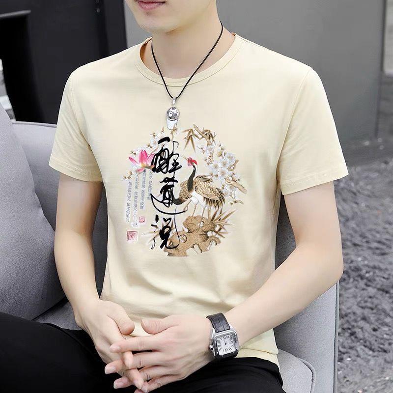 Product Introduction of Ice Silk High-Quality Cool Summer Trendy Zui Lian Shuo Sports Half-Sleeve Ice Silk Breathable Short-Sleeve T-Shirt Men's Sweat Shirt 6