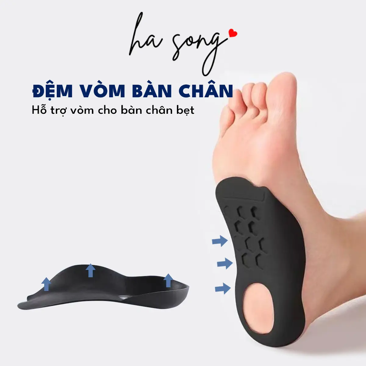 Đệm vòm lòng bàn chân phẳng, hỗ trợ vòm cho bàn chân bẹt, miếng lót chỉnh hình 516