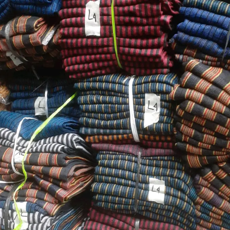 Setelan Kebaya Lurik Anak Perempuan Baju Adat Jawa Bahan Tenun dan Katun Fashion Lengan panjang 4