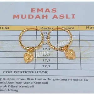 Anting Ring Nuri Love 5gram Anti Karat Anti Luntur Ada Surat Bisa Dijual