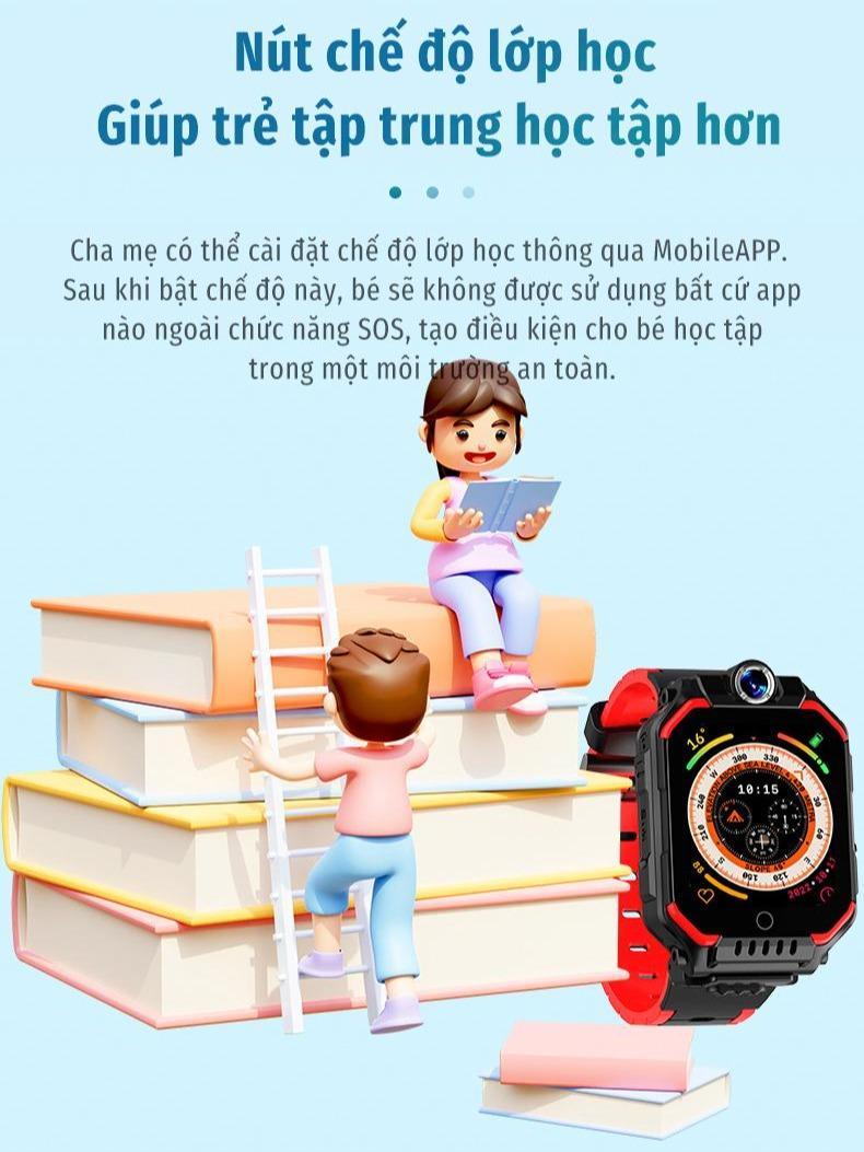 Product Introduction of Đồng hồ thông minh cho trẻ em, hỗ trợ lắp sim, theo dõi định vị, loa lớn, tuổi thọ pin dài, chống nước IPX7, thân đồng hồ có thể tháo rời, xoay 360 độ, dung lượng pin 700mAh, màn hình bảo vệ mắt, lỗi 1 đổi 1 trong 7 ngày, bảo hành 1 năm smart watch 14
