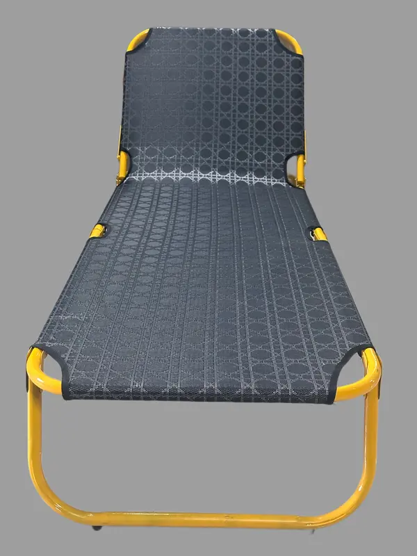 Giường văn phòng ngang 57x1m80 ( sắt phi tròn 22 sơn tĩnh điện MÀU VÀNG ) vải lưới textilen ngang 57 x dài 1m80 gấp khung quái giuong thong minh ngủ lò pallet sập gỗ 3