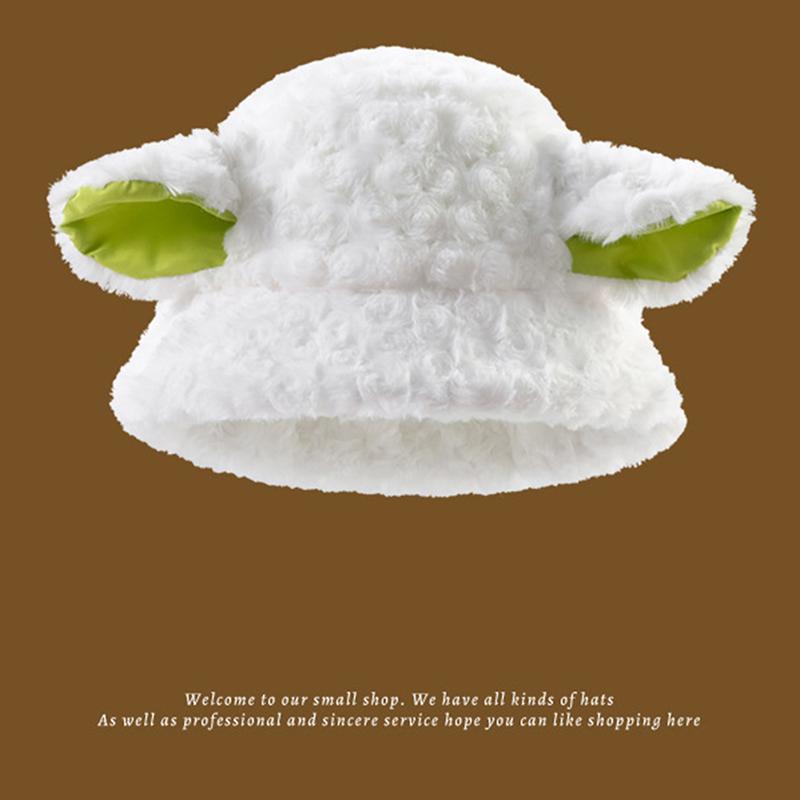 Mũ Bucket Sheep Baa, Thủ Công, Mũ Cừu Lolita Có Tai, Chất Liệu Len Lông Cừu, Màu Đen Và Trắng, Dành Cho Bé Gái Dễ Thương, Quà Tặng Ngày Lễ