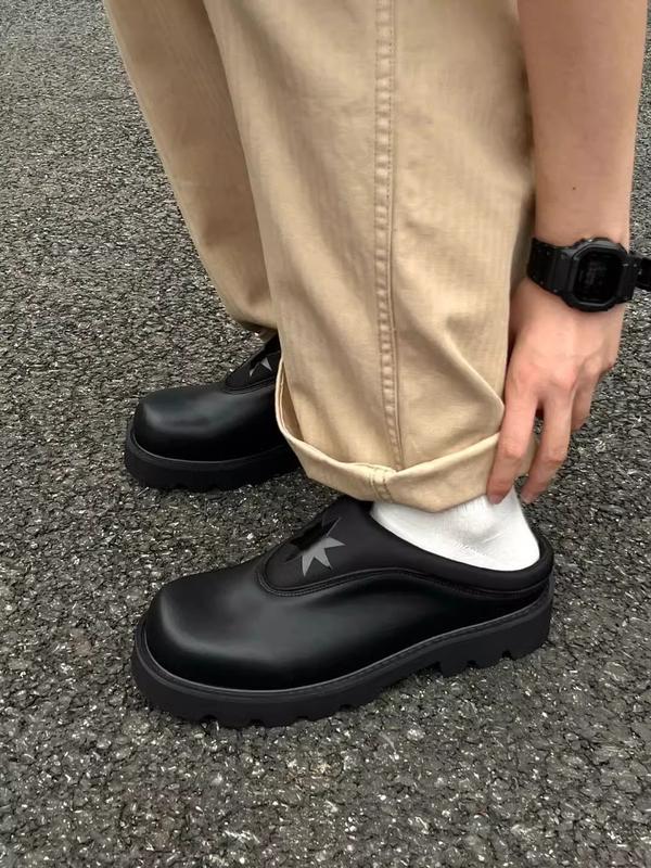 Giày lười [Kami Anger Mule], Giày da nam HOMME sục đế cao 4,5cm - Chất liệu da Microfiber, đế cao su đúc cao cấp - Shoes