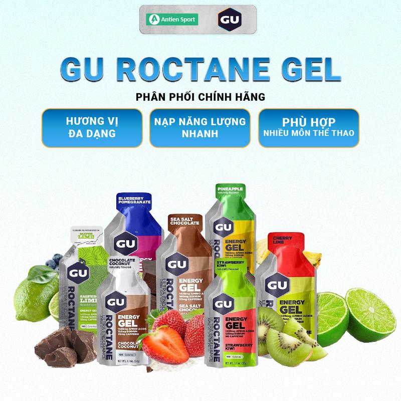 Gel năng lượng, gel chạy bộ, thể thao Gu Roctane Gel (1 gói ) - Hàng chính hãng