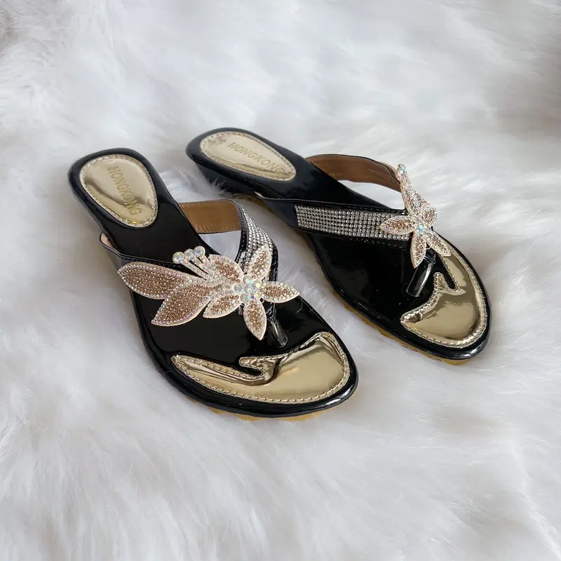 Dép xoàn big size 36-42 đế xuồng 3cm chiếc lá Nữ - Giày cao cấp trẻ trung hiện đại 1