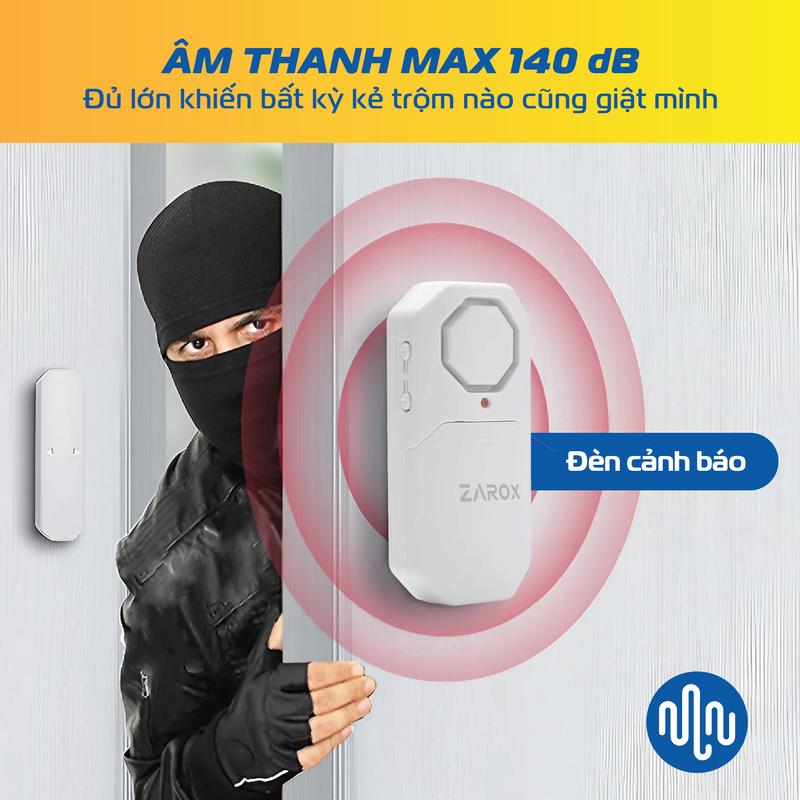 Product Introduction of Thiết bị báo khách, báo động chống trộm gắn cửa  ZAROX ZD9 có thể tùy chỉnh âm lượng và kèm remote điều khiển bật/tắt từ xa 13