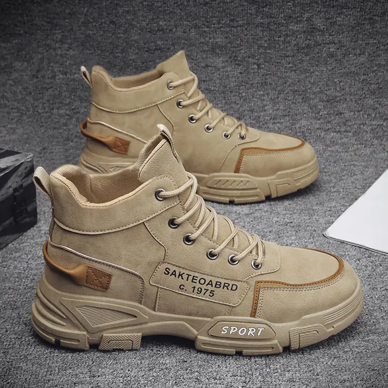 Giày bốt cao cổ nam kiểu dáng cực ngầu, phong cách cá tính G_d03 Shoes Boots Đế Bằng