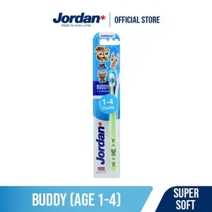 Jordan Oral Care Kids Buddy 1-4 Super Soft (Isi 1pcs) - Sikat Gigi