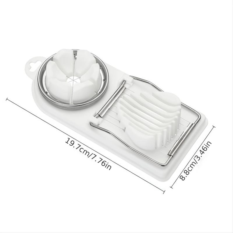 Household 2 in 1 Egg Cutter, 1 Count Multifunctional Egg Slicer, Egg Chopper, Kitchen Gadgets for Home Use, Utensils 1