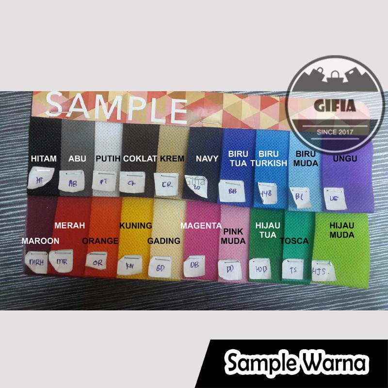 100pcs 25x35x8cm Goodie Bag Custom Sablon / Tas Spunbond Handle / Tas Kain 4