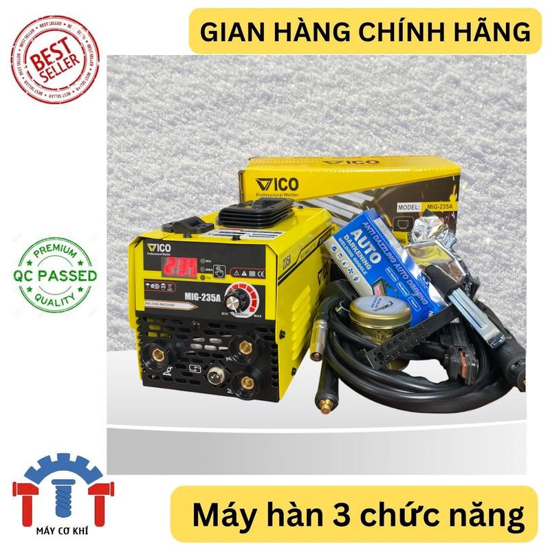 Máy hàn Mig 3 chức năng không khí mini Que-MIG-TIG- chính hãng VICO Việt Nam mayhan mig máy hàn mig 3 chức năng
