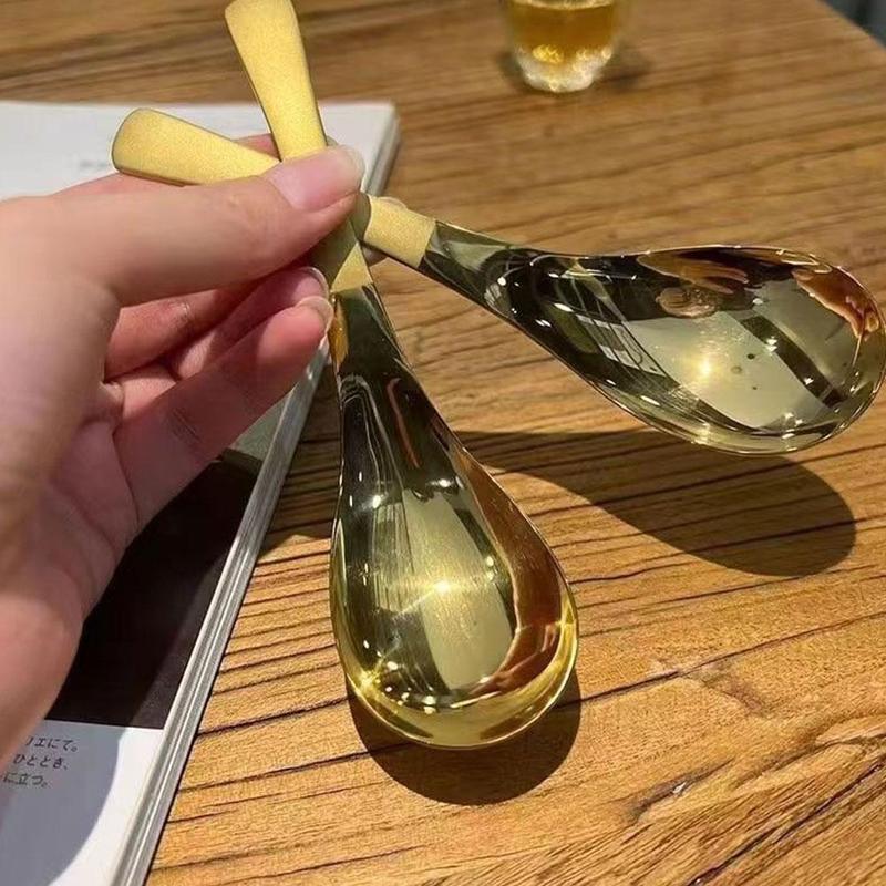 Product Introduction of New Korean Stainless Steel Thickening Spoon Creative Long Handle Hotel Hot Pot Spoon Soup Ladle Home Kitchen Essential Tools 12