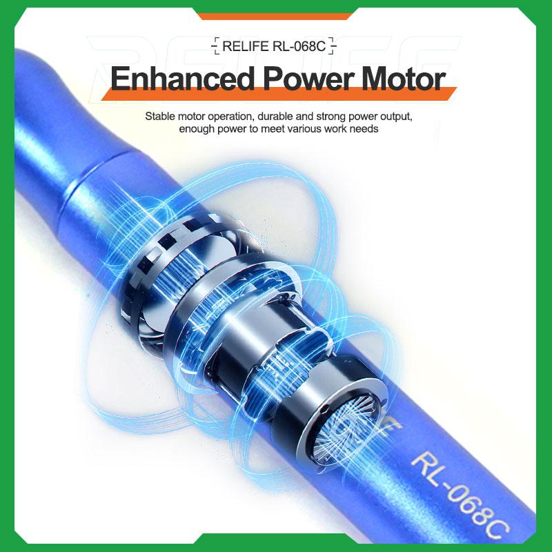 RELIFE RL-068C Speed Adjustable Electric Grinding Pen Multifunction Smart Rechargeable Sanding Tool For Mobile Phone Repair 1