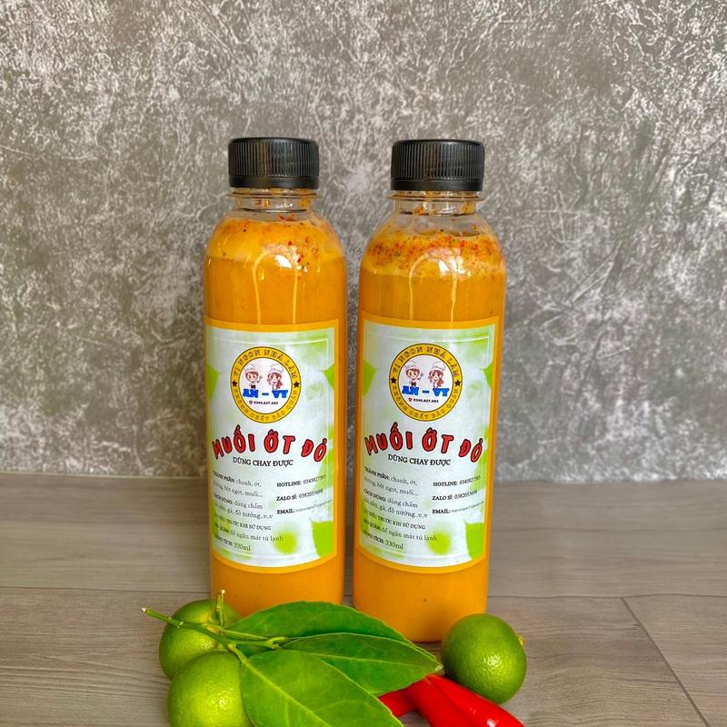 COMBO 2 chai muối ớt xanh, ớt đỏ Nước Sốt Gia Vị Chua Cay 5