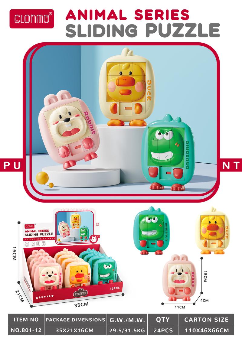 Product Introduction of Klotski Động Vật Hoạt Hình, Hàng Mới Về, Bộ Ghép Hình Trẻ Em, Mô Hình Bộ Ghép Hình 3D, Khủng Long Trượt, Vịt Nhỏ Màu Vàng, Đồ Chơi Bộ Ghép Hình Khai Sáng 16