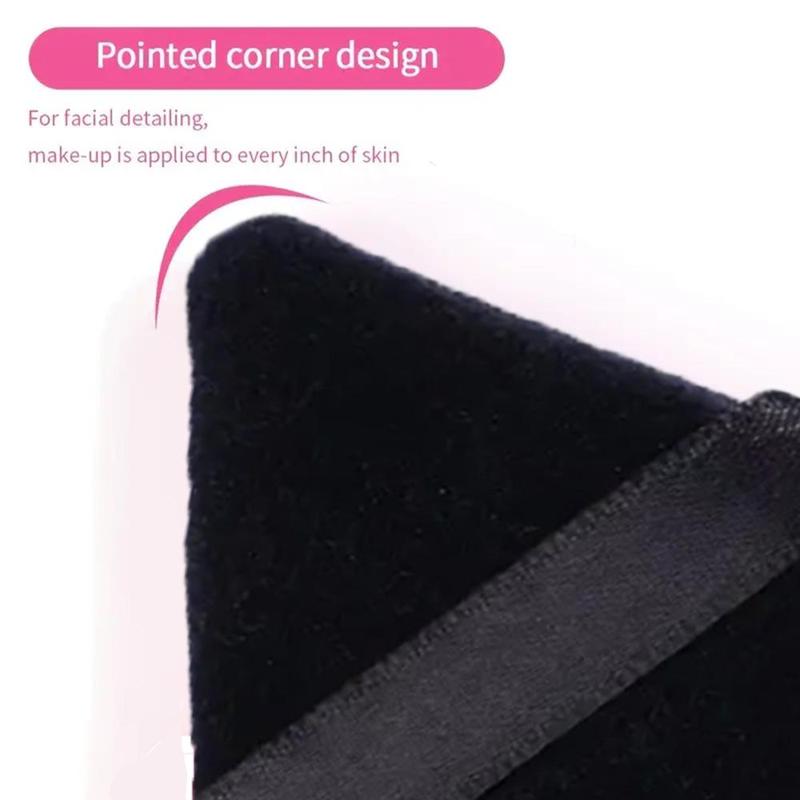 Soft Powder Puff, 1 Count Triangle Face Detail Makeup Puff, Super Soft Eye Makeup Wedges Beauty Tool For Loose Setting Powder Face Body, Foundation Blender Velour 4